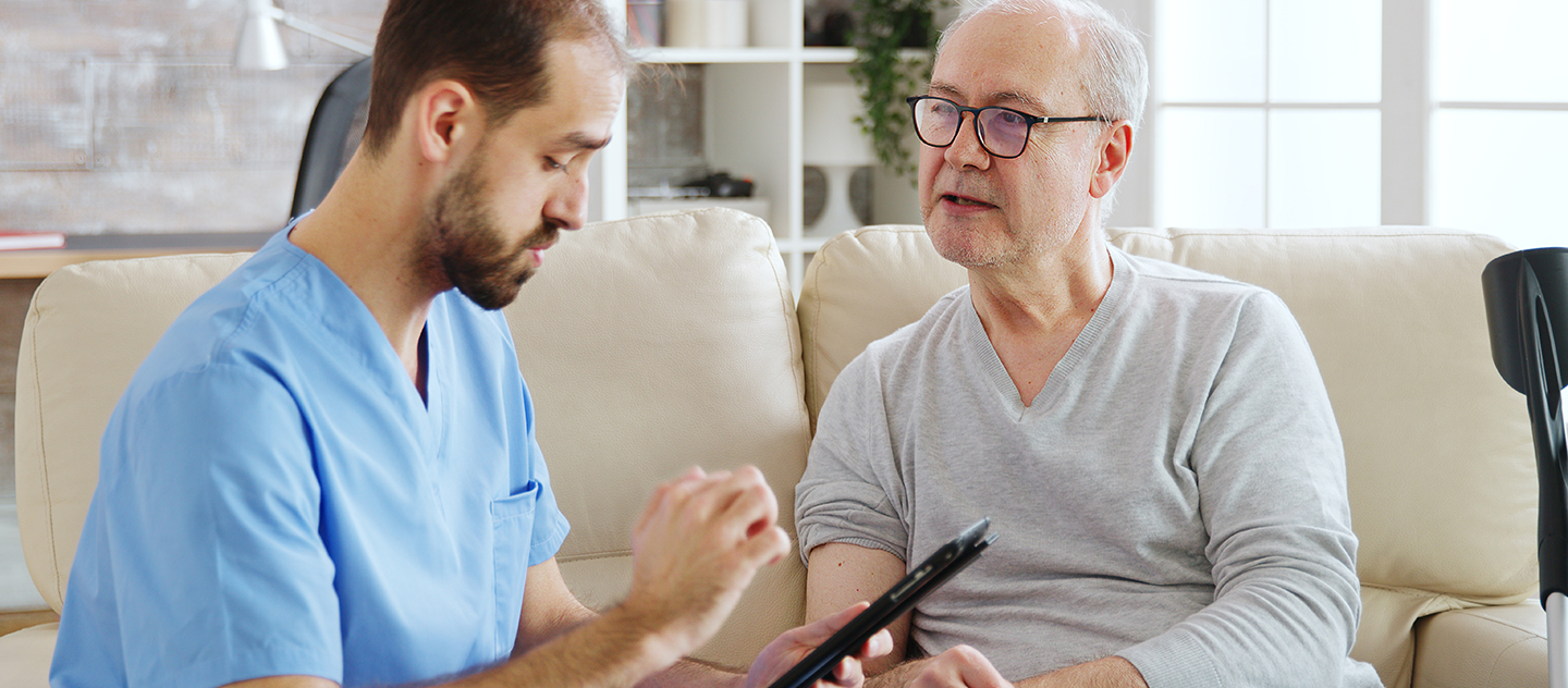 Nurse talking to a patient